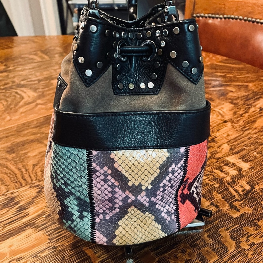 Zadig & Voltaire Mini Drawstring Bucket Shoulder Bag.